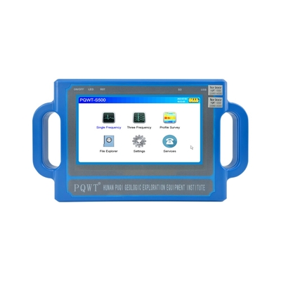 เครื่องตรวจจับน้ำ PQWT S500 ความลึก 500 เมตร หน้าจอสัมผัส 7 นิ้ว