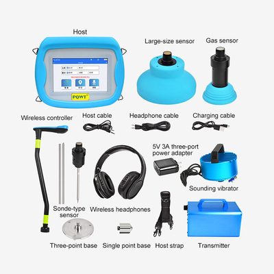 เครื่องตรวจจับการรั่วไหลของน้ำใต้ดินแบบท่อไร้สาย 10m Bluetooth