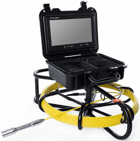 ระบบตรวจสอบท่อวิดีโอ Endoscope ของอุตสาหกรรม 20M 9 นิ้วการตรวจสอบกล้องท่อระบายน้ำ