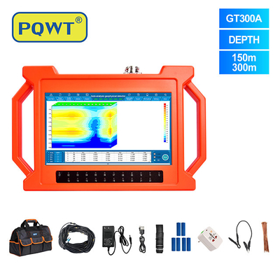 PQWT GT300A อุปกรณ์สำรวจทางธรณีวิทยา 300m เครื่องตรวจจับแหล่งน้ำใต้ดิน